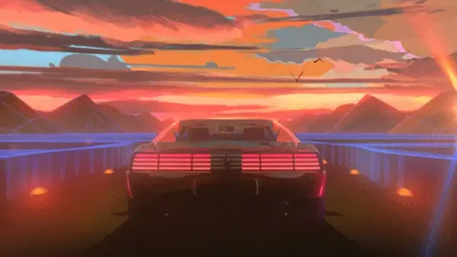 Outrun Synthwave Highway
